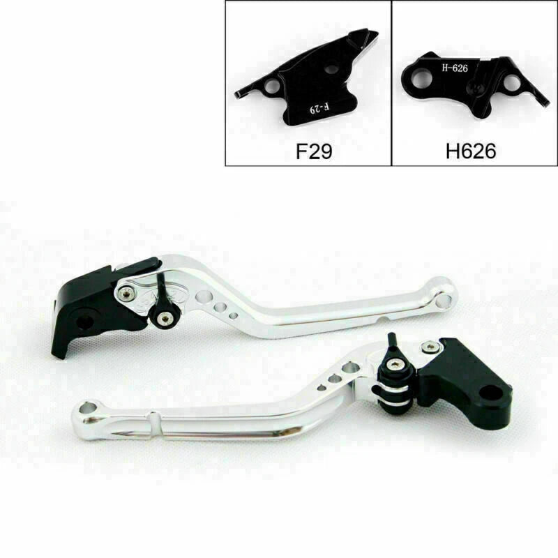 Long Brake Clutch Levers for Honda CBR929RR (2000–2001) Silver T9