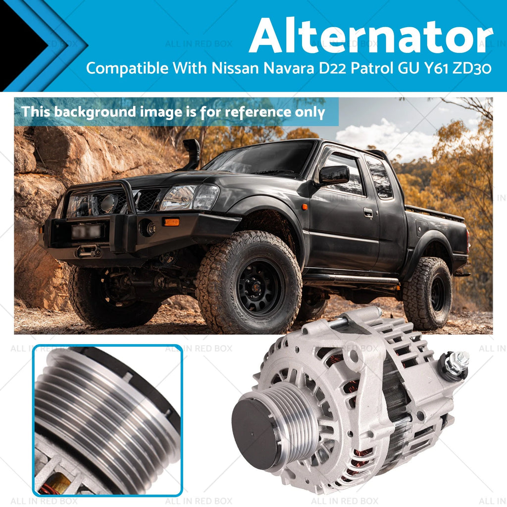 90A 12V Alternator for Nissan Navara D22, GU Patrol Y61 (2001–2016)