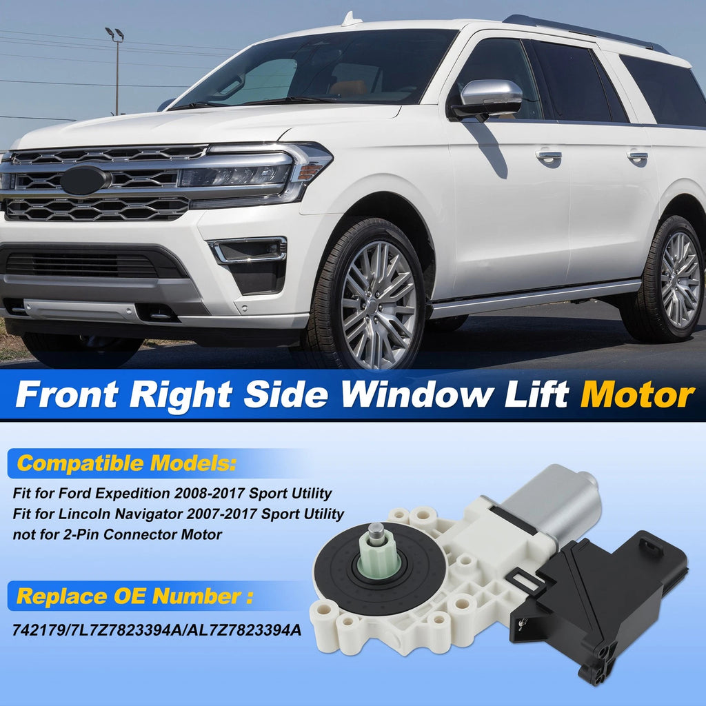 Front Right Power Window Motor for Ford Expedition (2008–2017) 8 Pin
