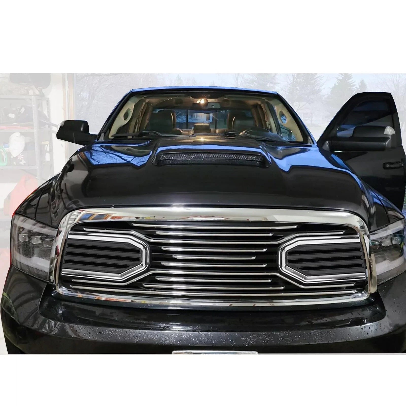 Chrome Grille Replacement Shell for Dodge Ram 1500 (2009-2012)