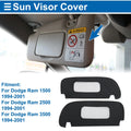 Sun Visor Cover Set for Dodge Ram 1500 (1994–2001) Left & Right Side Black
