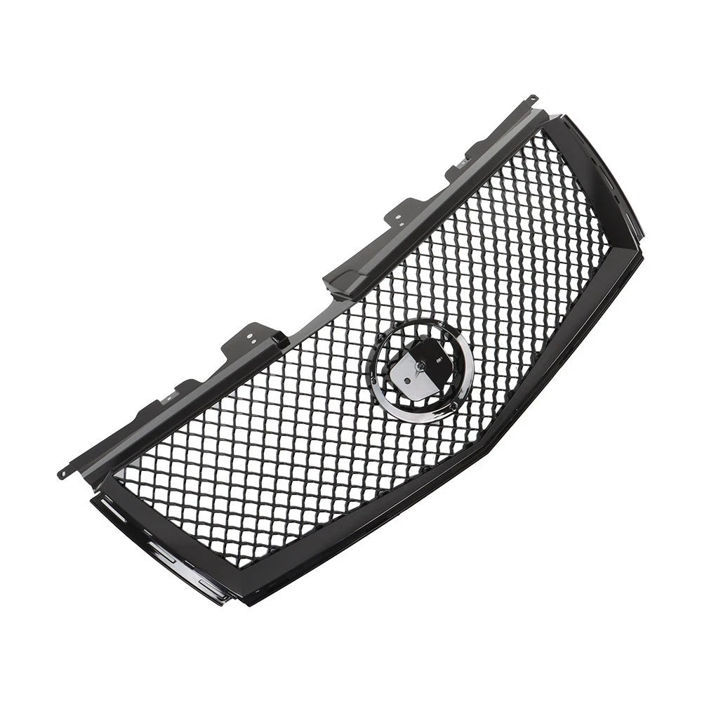 Front Grille Bumper Upper for Cadillac CTS (2008–2013) Gloss Black Mesh