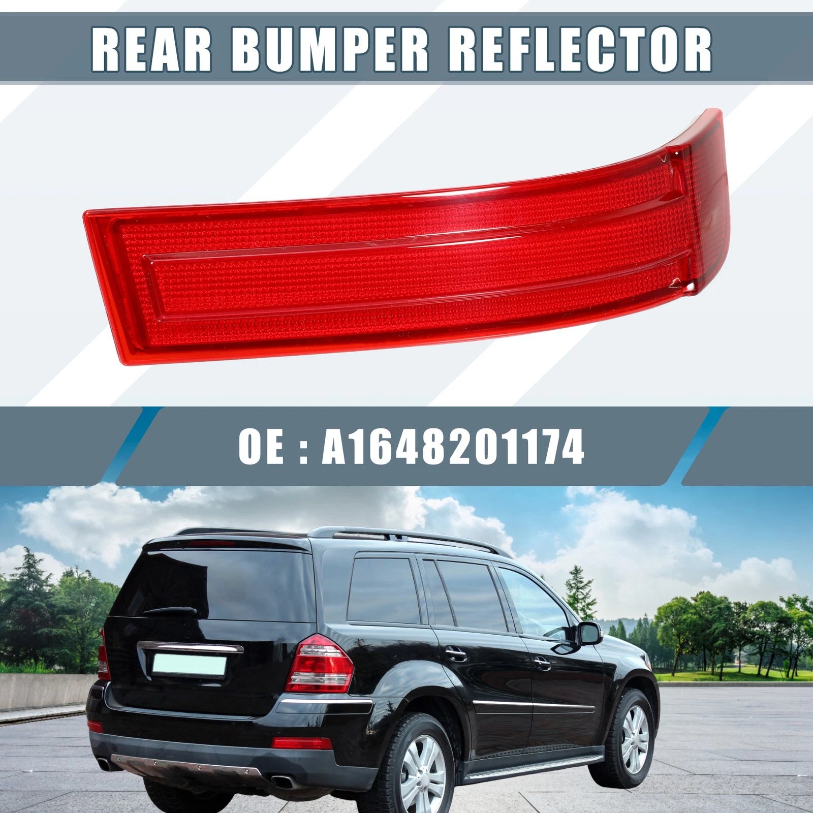 Rear Left Bumper Reflector No.A1648201174 for Mercedes-Benz GL320 (2007–2009)