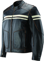 Kuryakyn Hoodlum Vintage Leather Jacket for Motorcycle (Small)