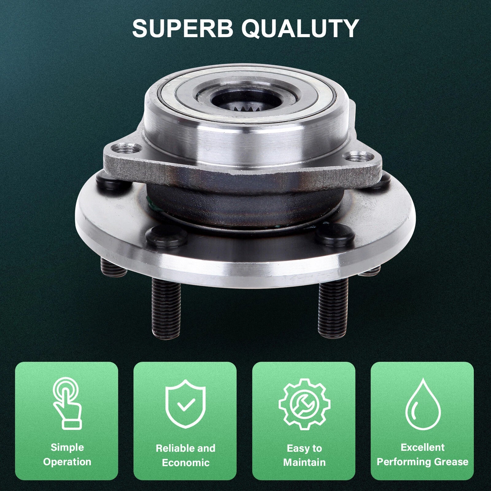 2X Front Wheel Bearing Hub for Mitsubishi Galant (2001–2005)