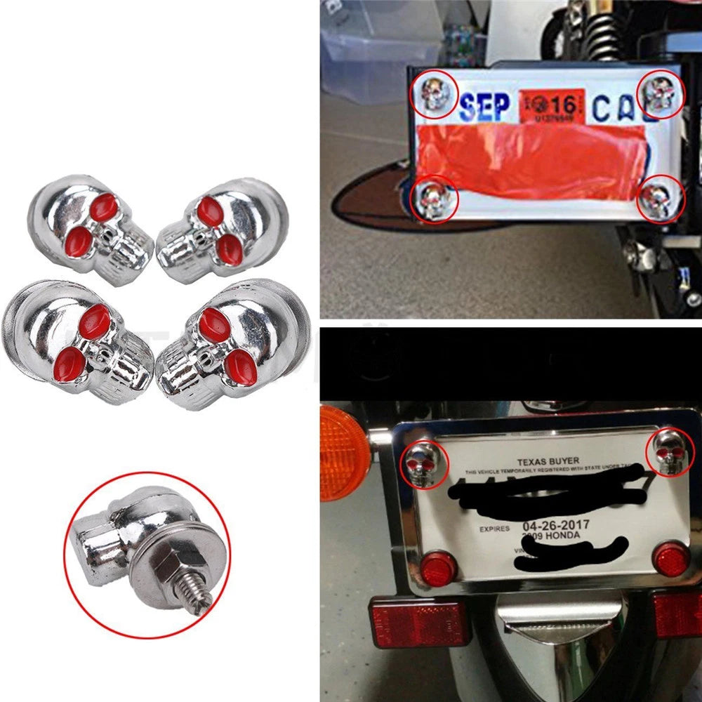 Set of 4 Chrome License Plate Frames for Universal Vehicles