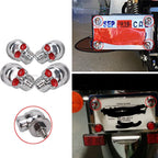 Set of 4 Chrome License Plate Frames for Universal Vehicles