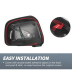 Pair Rearview Mirror Cover Overlay with LED Black Carbon Fiber for Lexus RX300 (1999–2003)