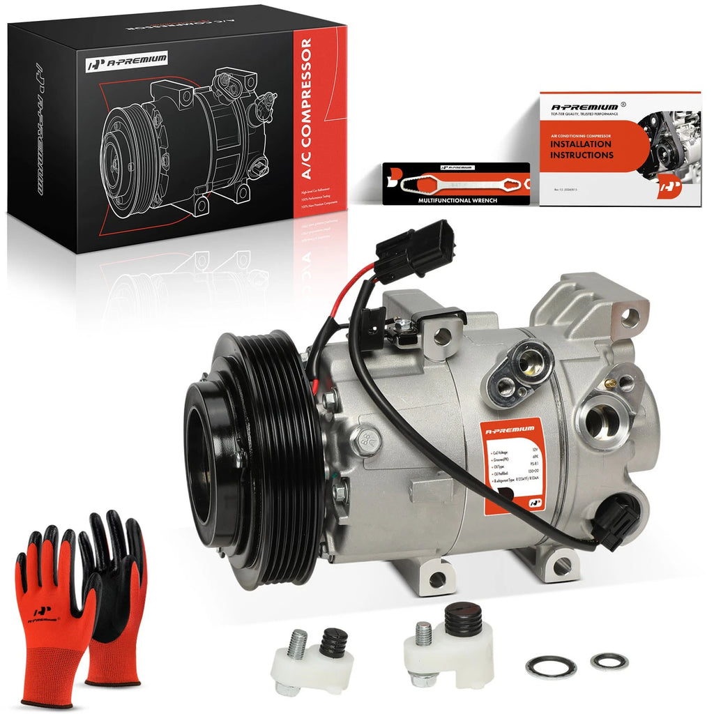A/C Compressor with Clutch for Hyundai Accent Kia Rio (2018–2019)