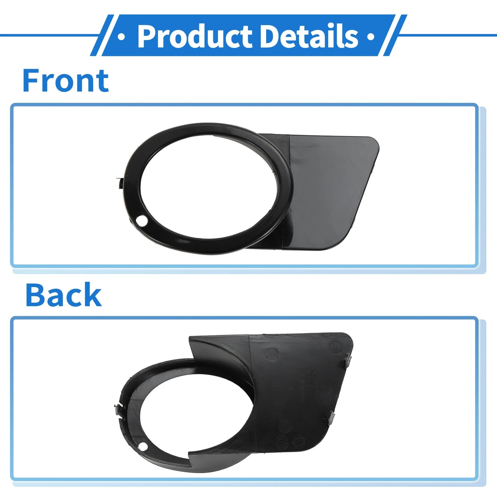 Pair of Front Bumper Fog Light Covers 51112496283 for BMW M5 (2000–2003)