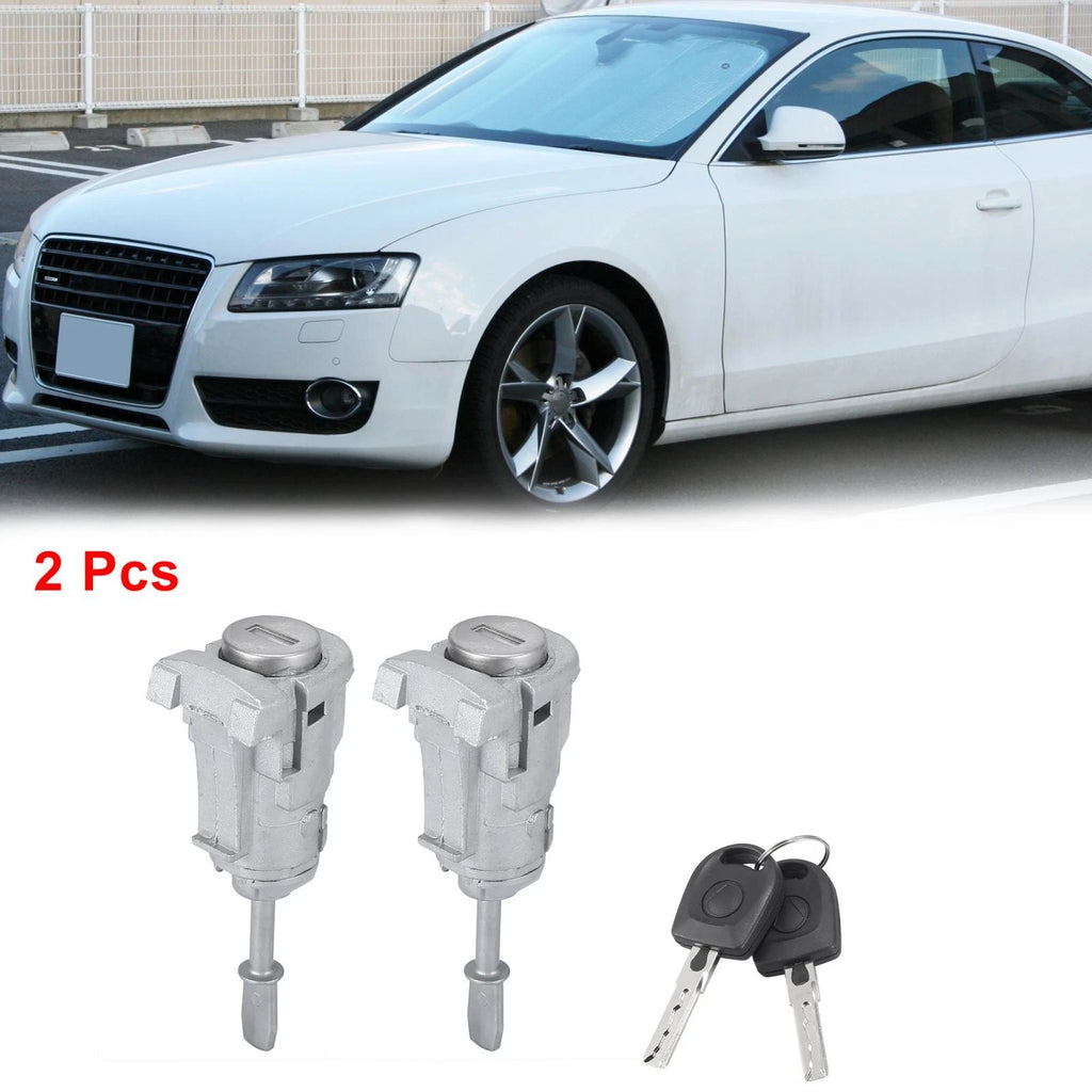 2X Door Lock Cylinder with 2 Keys 604837167 604837168 for Volkswagen Jetta (2011–2018)