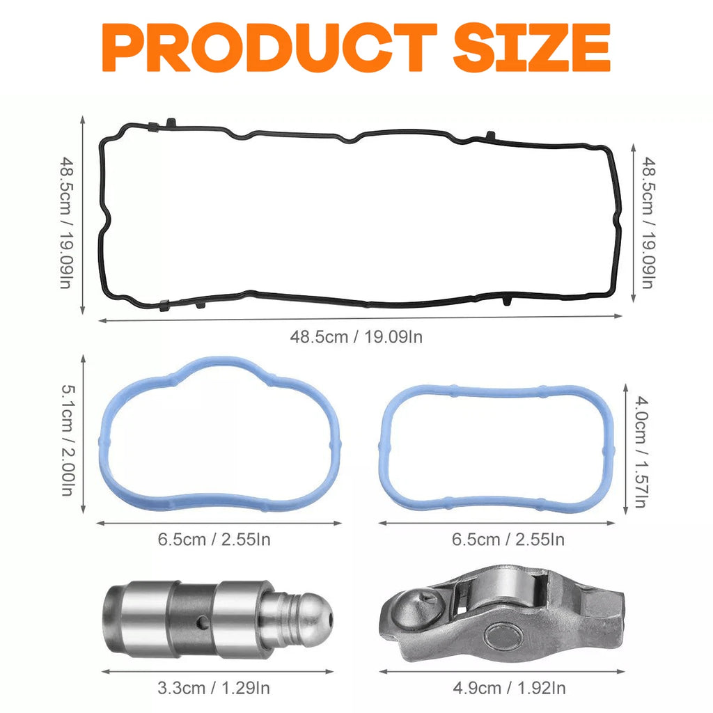 Rocker Arms Lifters Valve Gaskets Kit for Chrysler Dodge Jeep Ram (2011–2016)
