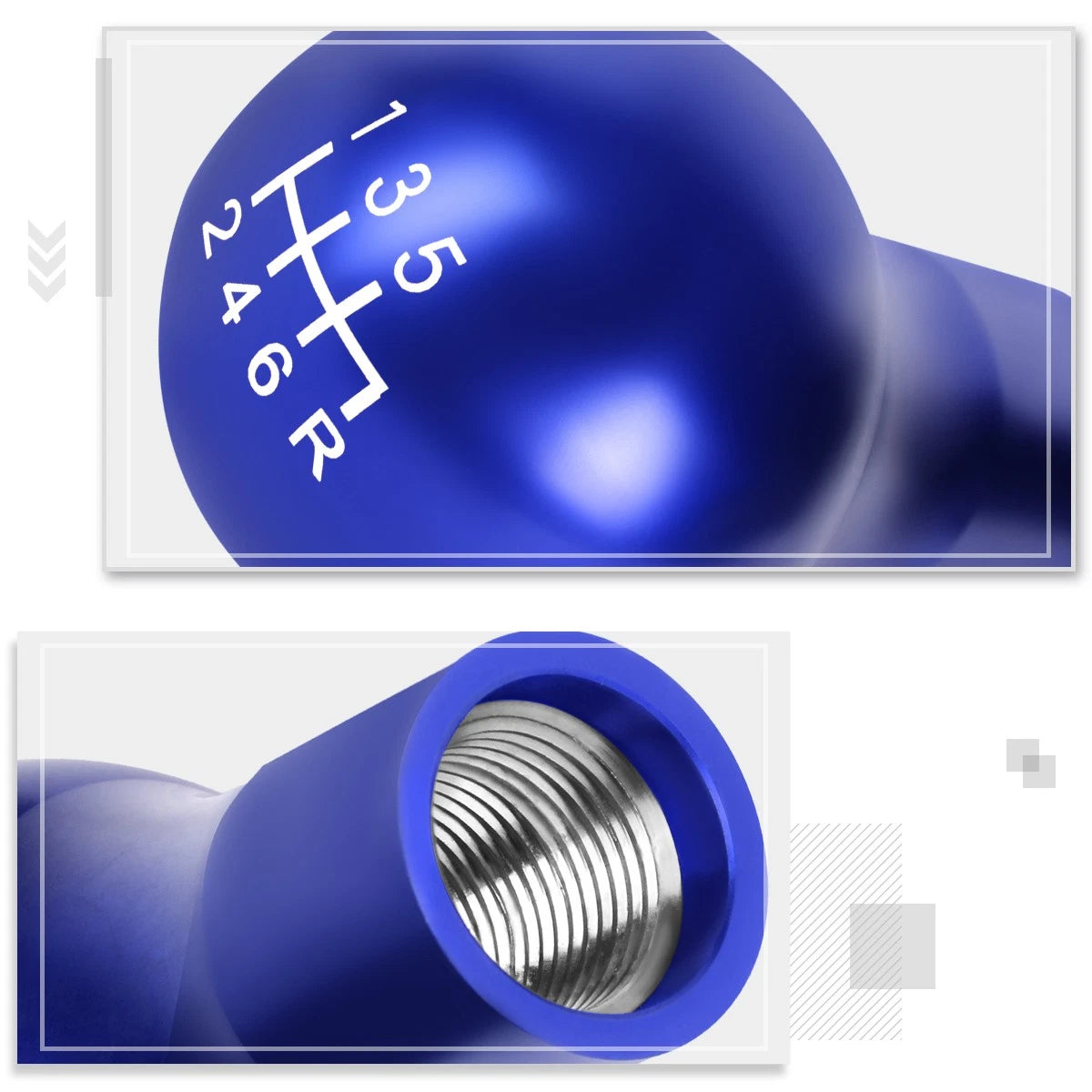 J2 Spherical Teardrop Aluminum 6-Speed Manual Shift Knob for Universal (2000–2023)