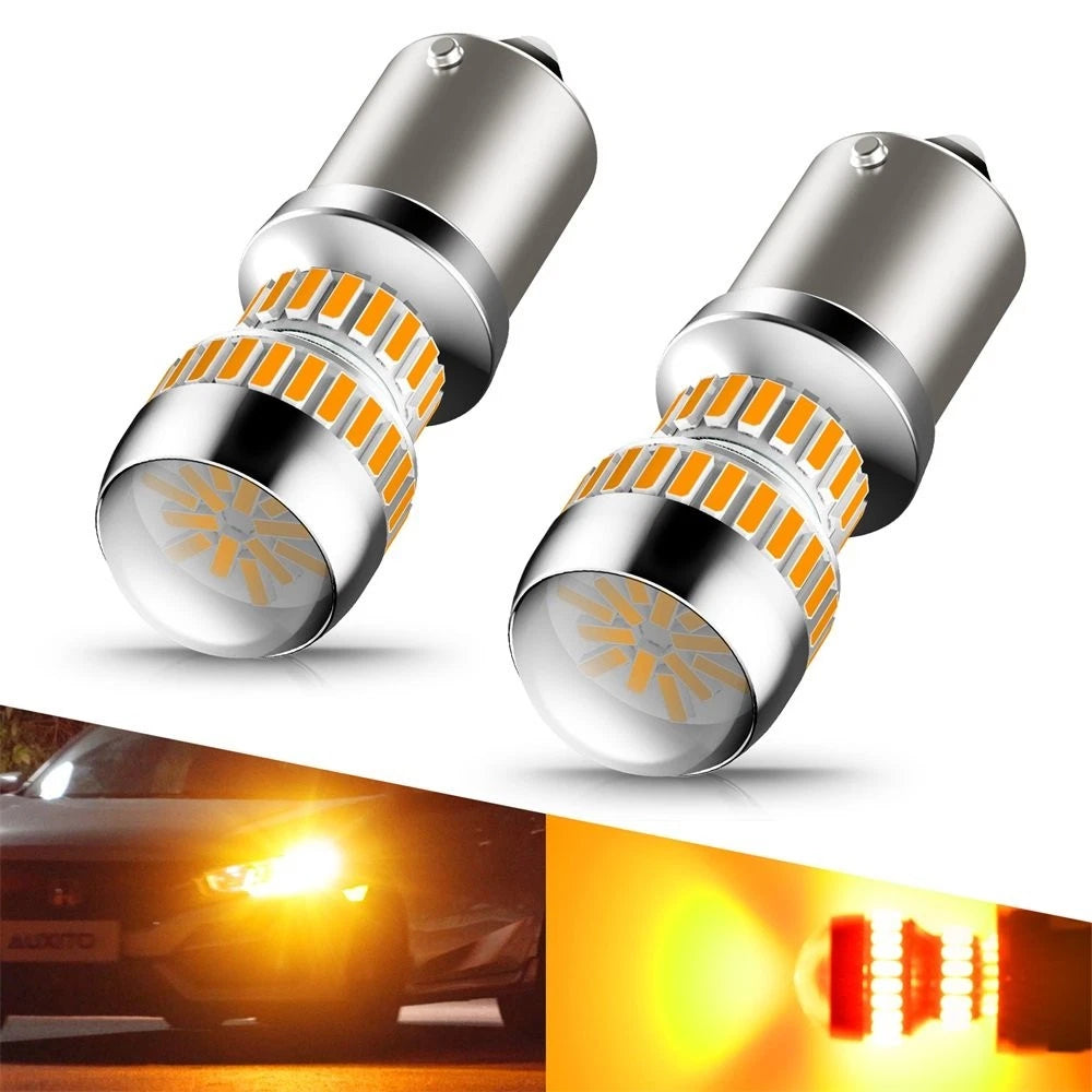 Set of 2 5W 1156 BA15S AUXITO LED Turn Signal Light Bulbs for