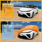 Waterproof Car Cover for Toyota Prius (210D-PU, Orange)