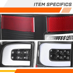 Dual 3D LED C-Tube Bar Tail Light for GMC Sierra (2007–2014)