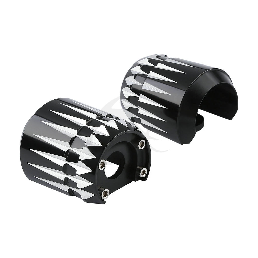 Black Lower Fork Slider Covers for Harley Touring Road Street Glide (1984–2013)