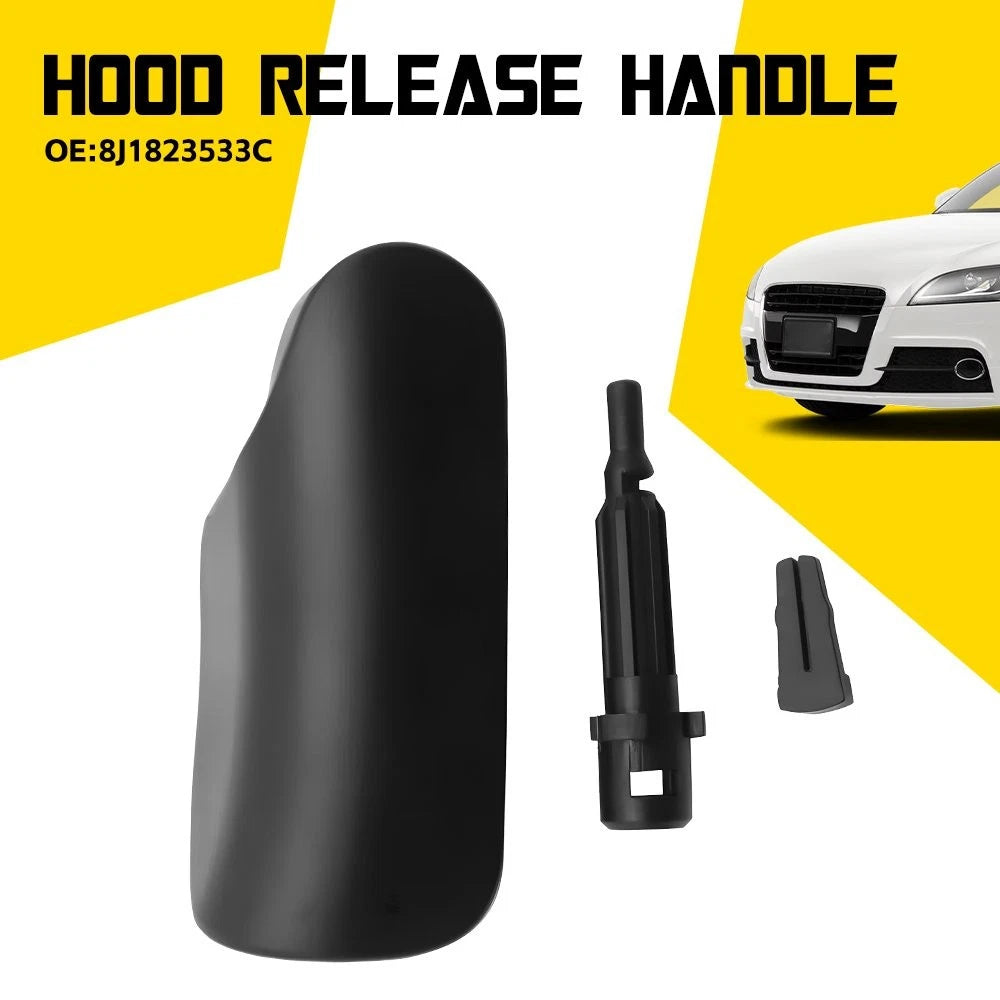 Black Bonnet Release Handle LHD 8J1823533C for Audi TT TTRS (2007–2014)