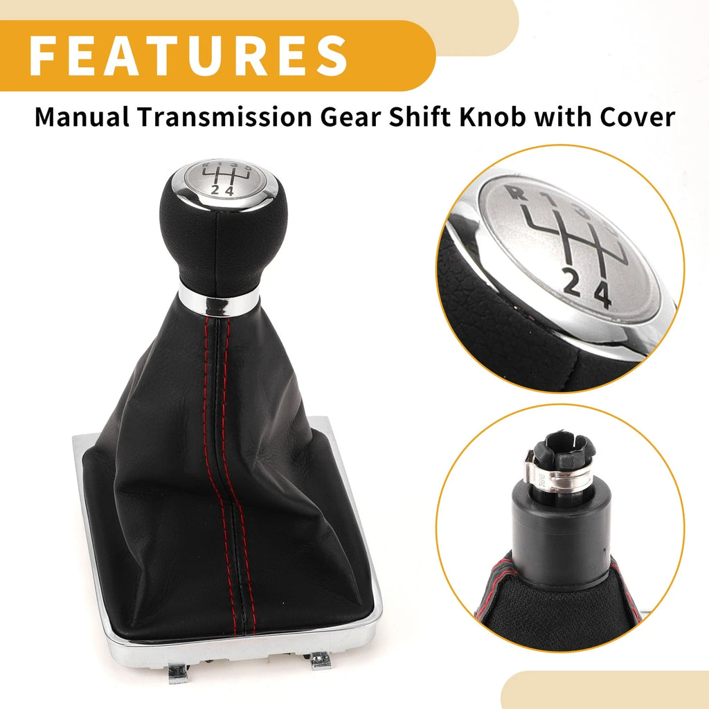 5 Speed Gear Shifter Knob with Cover No.3C0711113A for VW Passat (2006–2010)