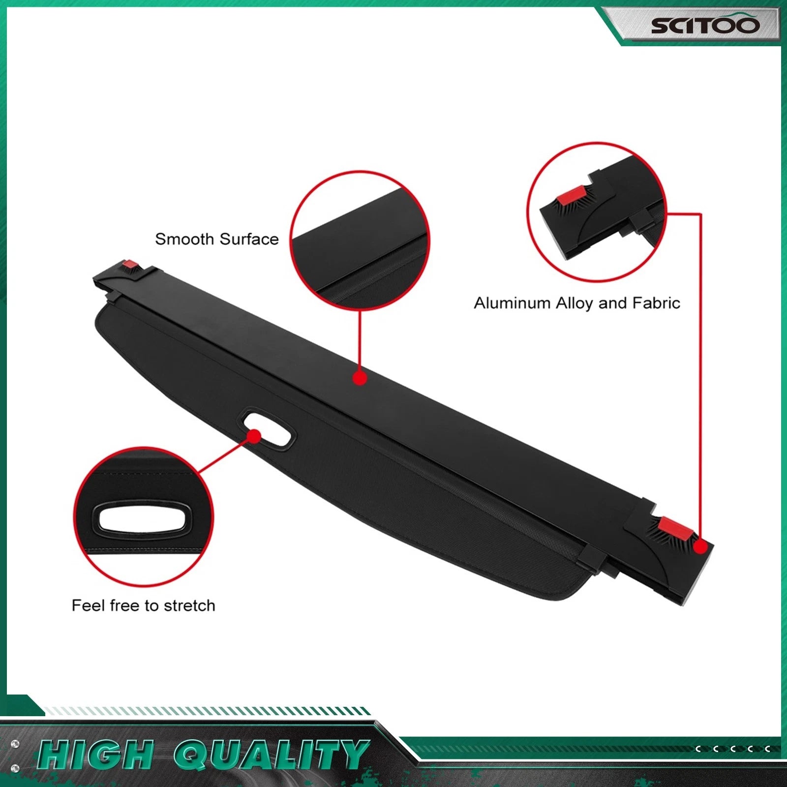 Cargo Cover Rear Trunk Privacy Shade for BMW X3 (2003–2010) Retractable Black