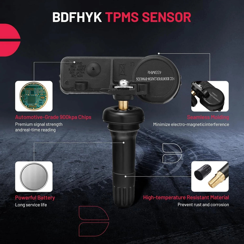 TPMS Sensor Set of 4 for Dodge Grand Caravan (1987–2000)