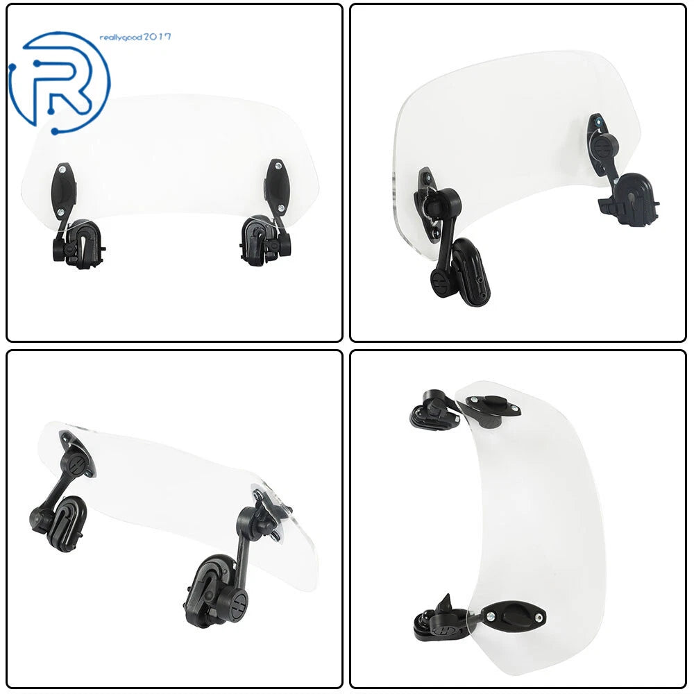 Adjustable Clip-on Windscreen Extender for Universal Motorcycle