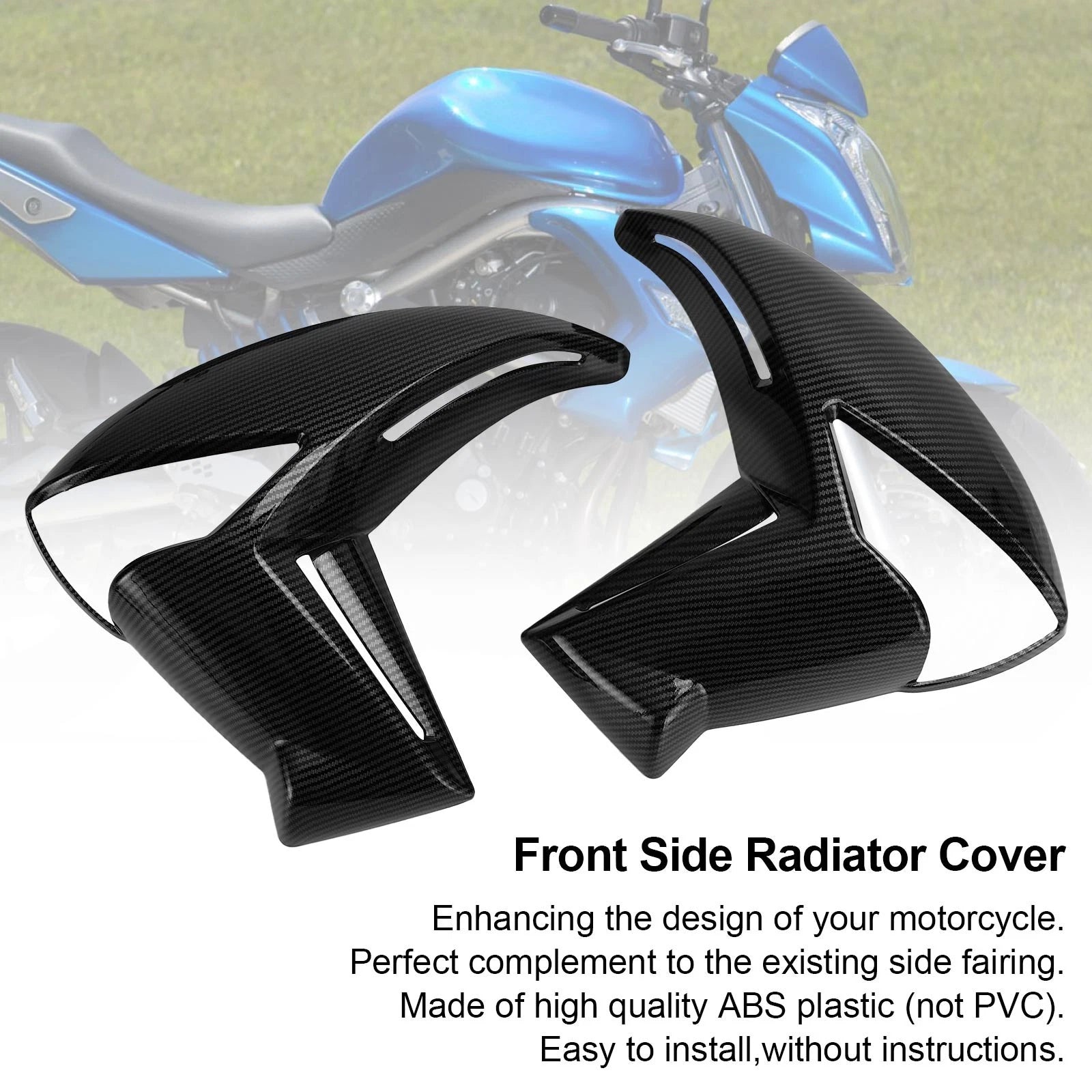Front Side Radiator Cover Panel Fairing for Kawasaki ER6N (2009–2011)