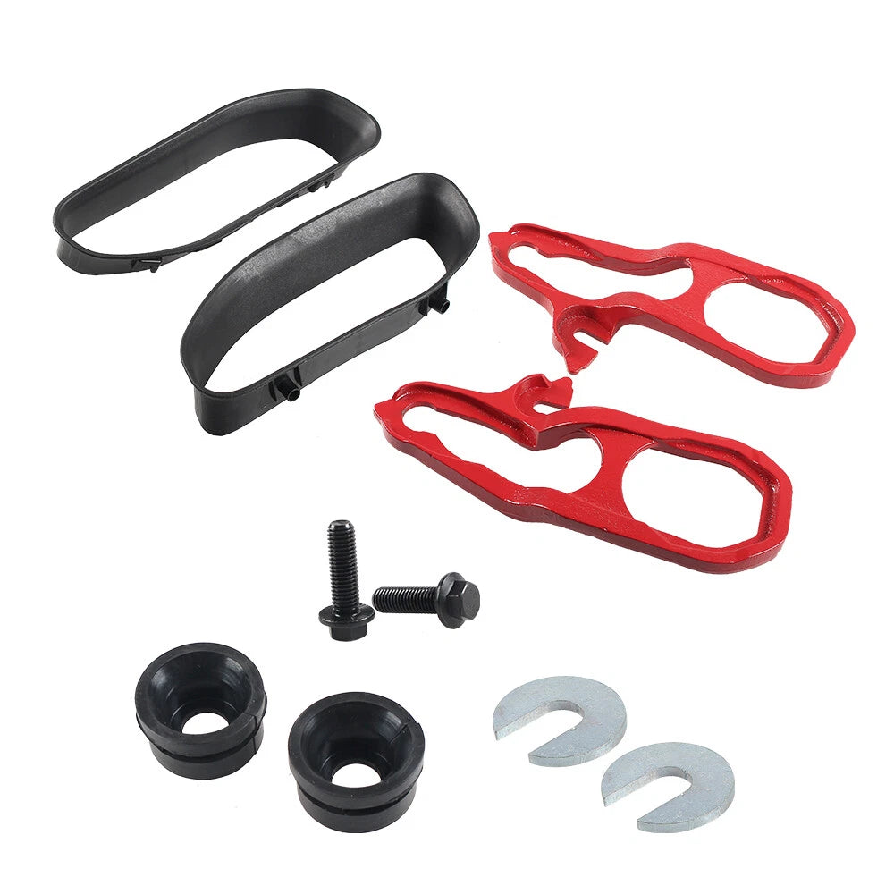 Set of 2 Front Red Tow Hooks for Ram 1500 DT (2019–2022) with Hardware