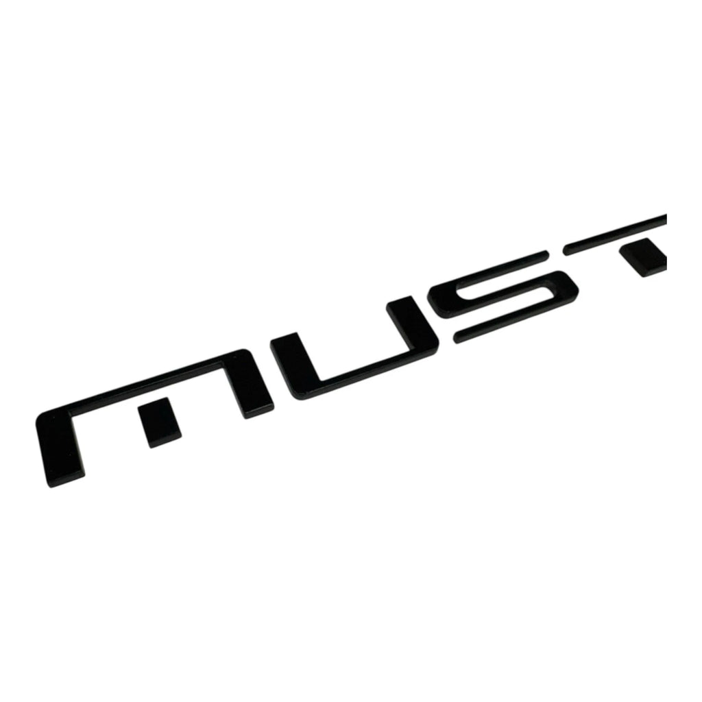 Rear Bumper Letters Inserts Black ABS Replacement for Ford Mustang (1987–1993)