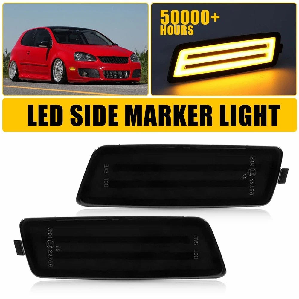Amber LED Front Side Marker Lights for VW MK5 Golf GTI (2006–2009) EPY