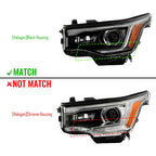 LED DRL Black Housing Halogen Headlight Left for GMC Acadia (2017–2019)