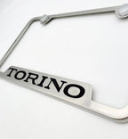 Brushed Notched Stainless License Plate Frame for Ford Torino (1968–1976)