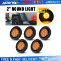 2" Round Amber LED Light for Trailer Side Marker Clearance (5-25X)