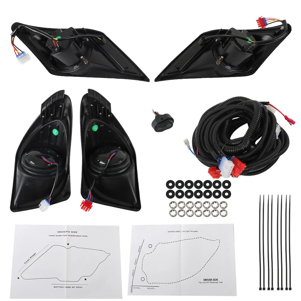 LED Headlight and Taillight Kit for Yamaha Drive2 Golf Cart (2017–Present)