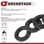 Set of 5 Rotary Shaft Oil Seals 25x45x7mm Nitrile Rubber 70 Durometer