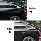 Glossy Black Rear Window Louvers Cover Trim for Audi Q5 (2018-2024)