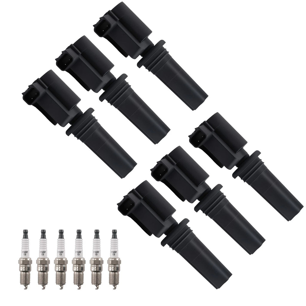 Set of 6 Ignition Coils & Iridium Spark Plugs for Lincoln LS (2000–2005) XR842741