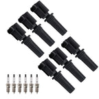 Set of 6 Ignition Coils & Iridium Spark Plugs for Lincoln LS (2000–2005) XR842741