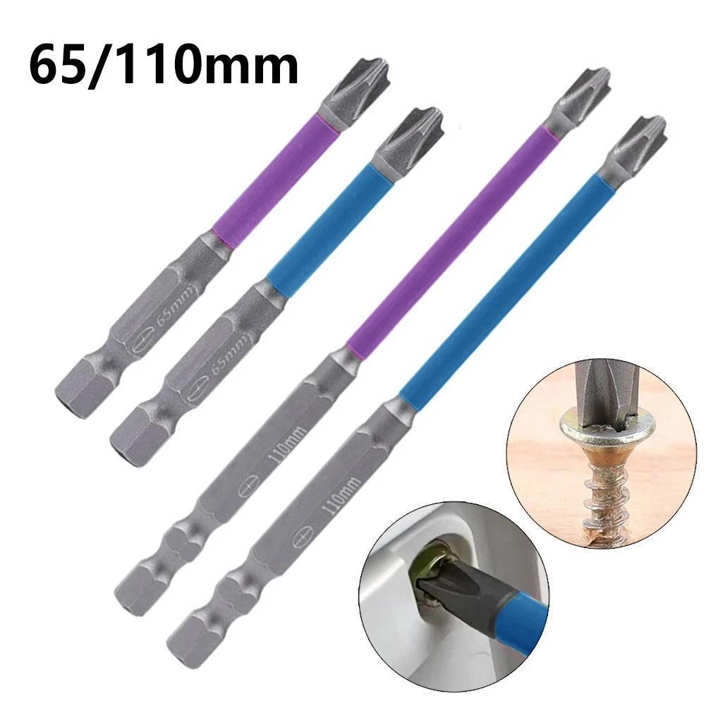 2X Magnetic Slotted Cross Screwdriver Bit FPH2 for Electricians