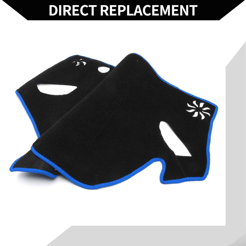 Set of 1 Dashboard Dash Cover Mat for Subaru Forester (2018–2024) Black Blue