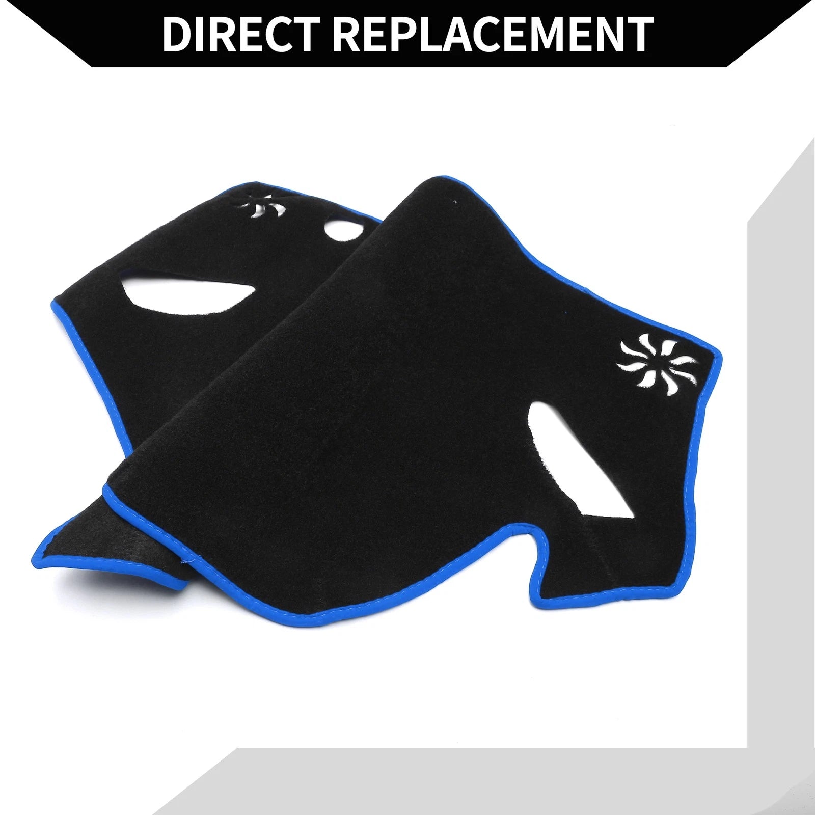 Set of 1 Dashboard Dash Cover Mat for Subaru Forester (2018–2024) Black Blue