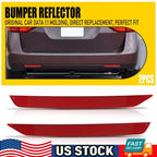 Set of 2 Red Rear Bumper Reflector Light Covers for Honda Odyssey (2011–2017)