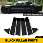 Glossy Black Door Window Posts Pillar Trim Cover for Dodge Charger (2006–2010)