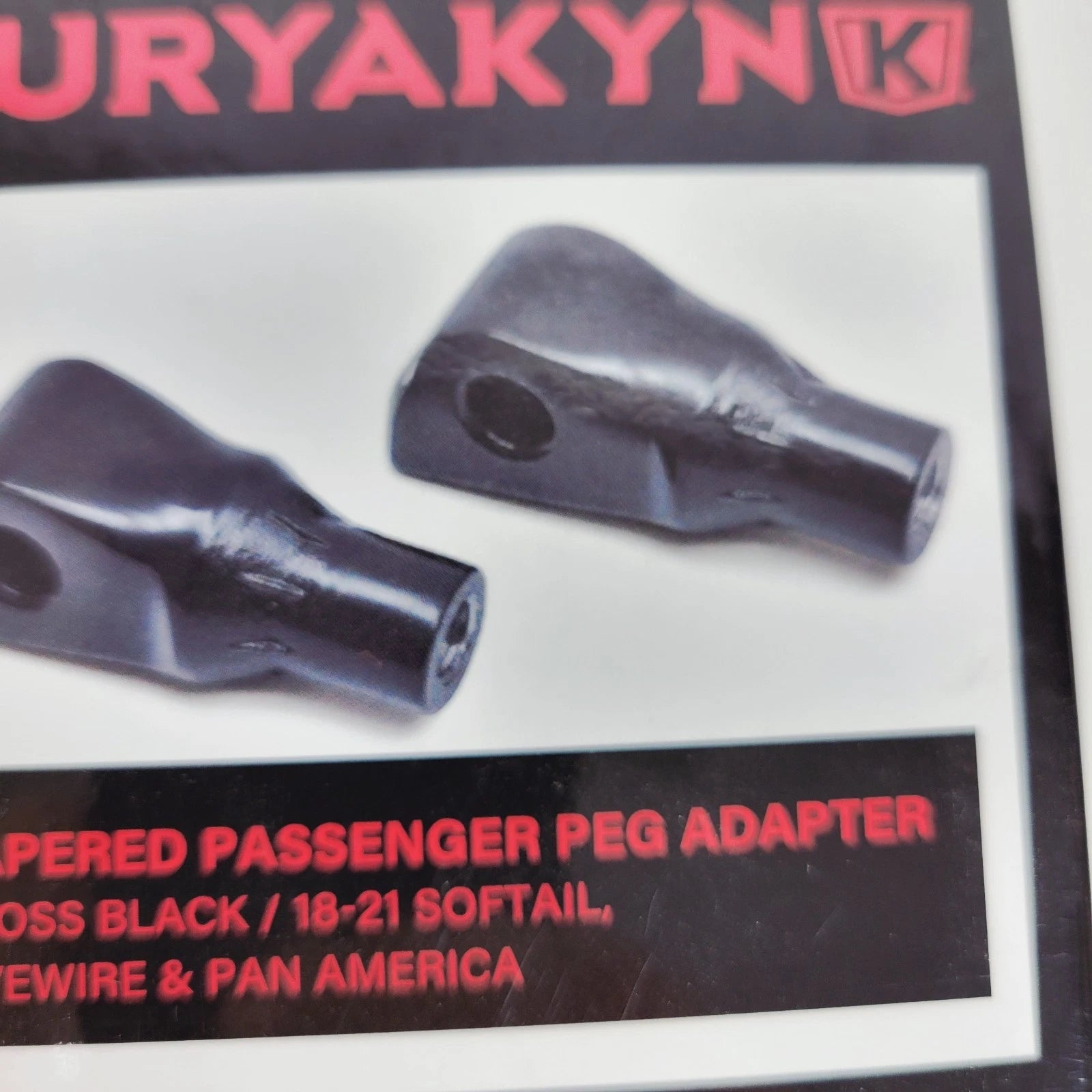 Kuryakyn 8926 Passenger Peg Adapter Taper Black for Harley Softail (2018–2023)