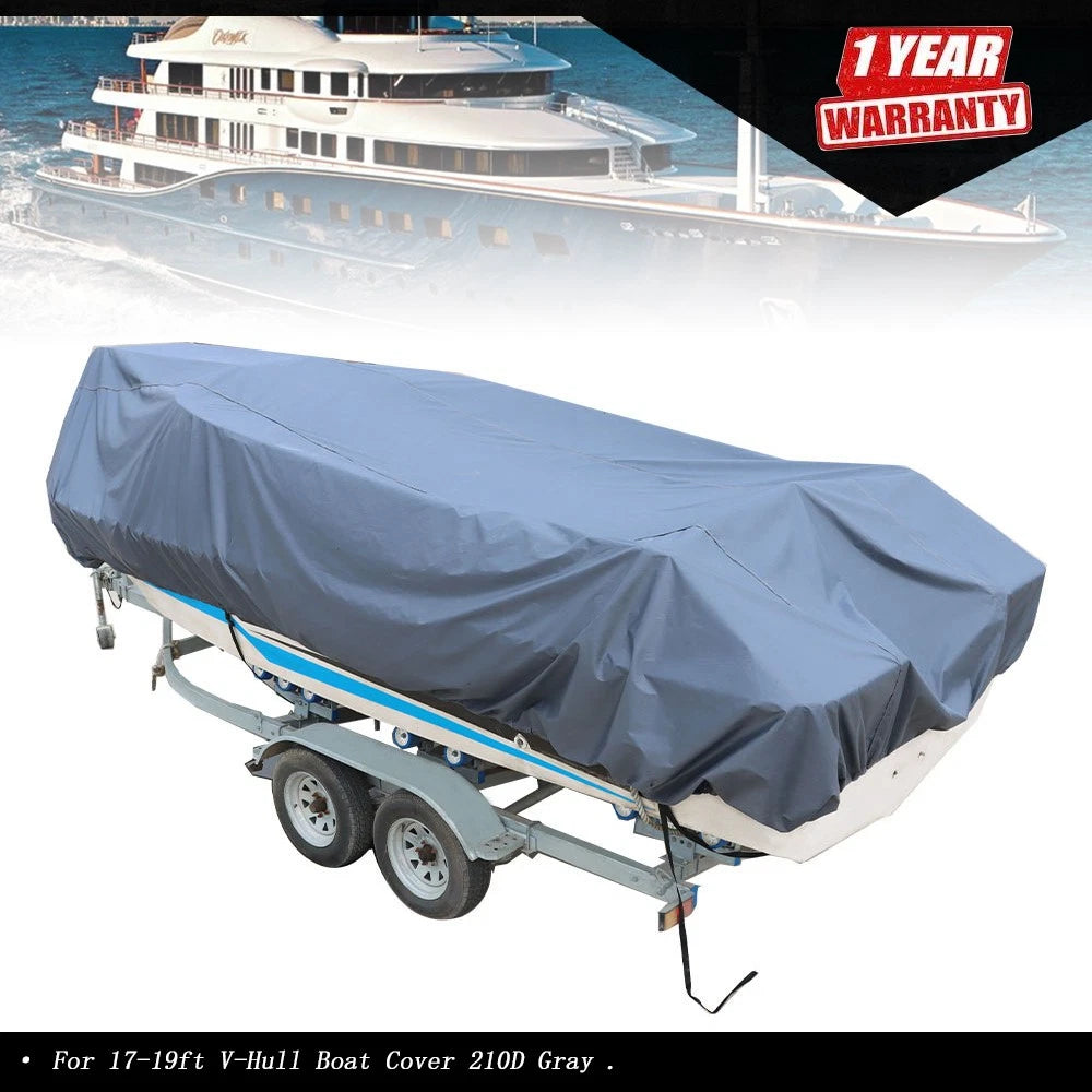 Boat Cover for V-Hull (2017â2019) 210D Gray
