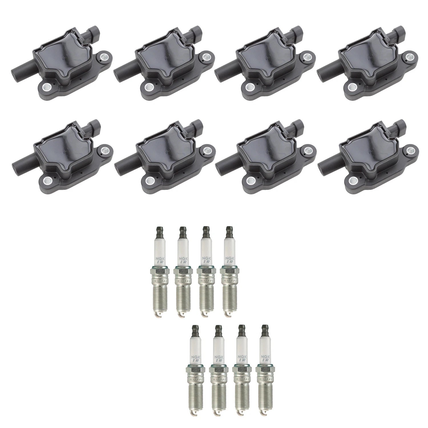 NGK 8 Ignition Coil & Laser Iridium Spark Plugs Kit for Suburban 3500 HD (2001–2014)