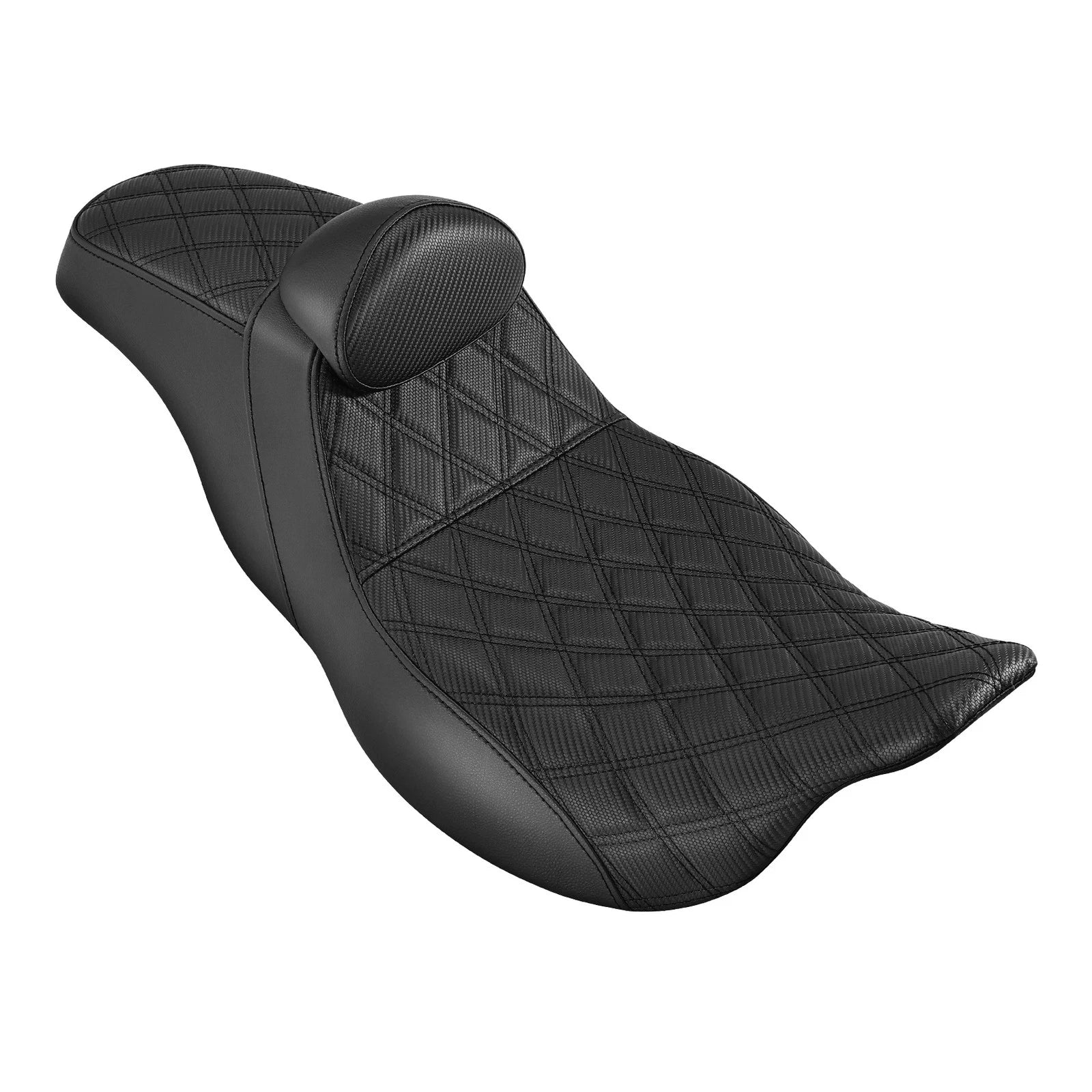 Rider Driver Passenger Seat for Harley Touring Road Glide (2008–2023) Black