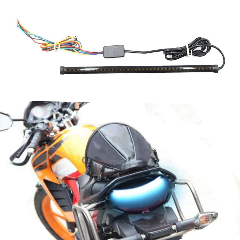 Tail Light 30CM LED Sequential Brake Strip for Motorcycle