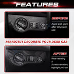 Carbon Fiber Pattern Headlight Switch Button Cover for Dodge Challenger (2015-2025)
