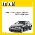 Black Headlight Eyelid Trim for BMW 3 Series E90 E91 (2005–2012)